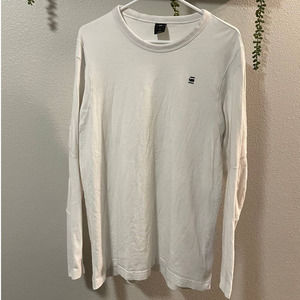 G-STAR WHITE LONG SLEEVE LASH TSHIRT